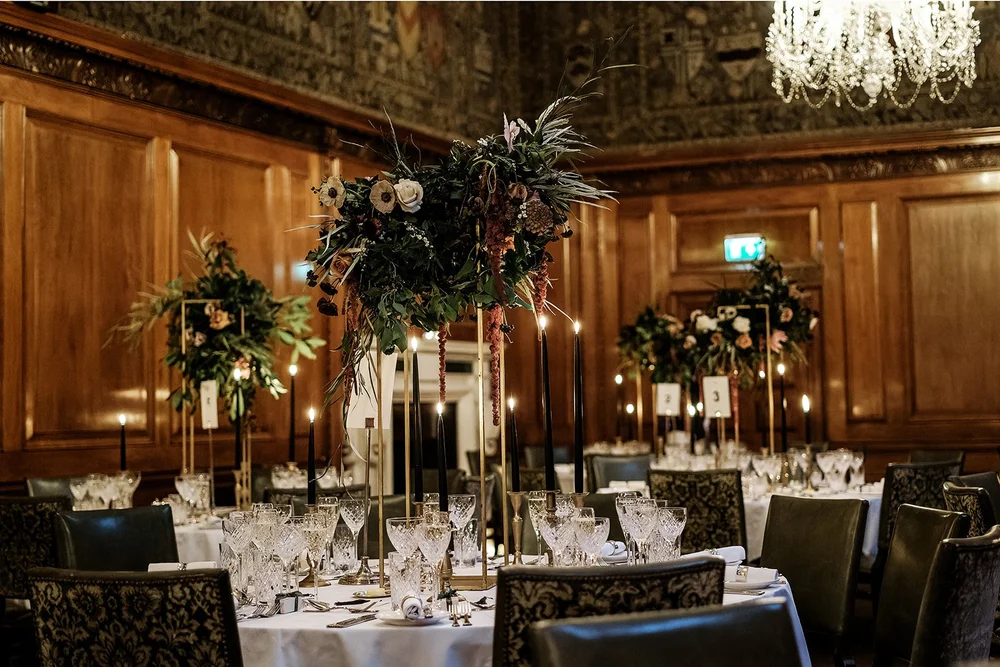 The wedding breakfast and speeches in the Tapestry Room at The Ned - 4