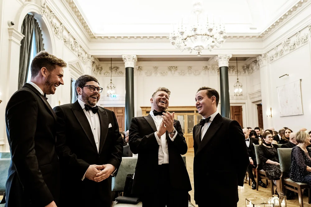 Jay and Spike&rsquo;s wedding ceremony in the Saloon at The Ned Hotel - 1