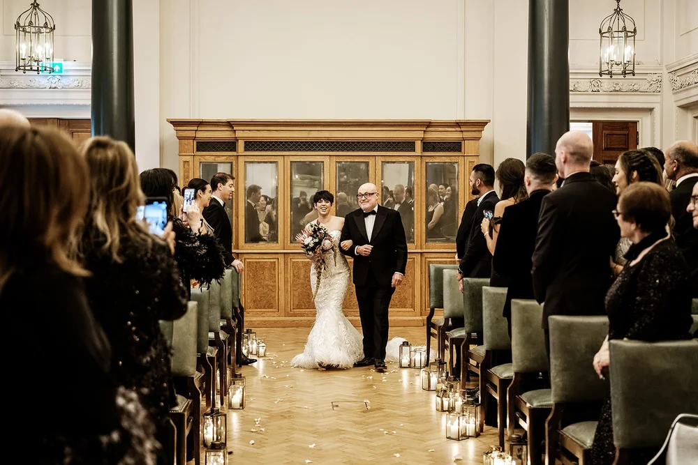 Jay and Spike&rsquo;s wedding ceremony in the Saloon at The Ned Hotel - 3