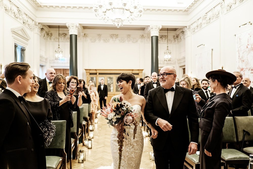Jay and Spike&rsquo;s wedding ceremony in the Saloon at The Ned Hotel - 4