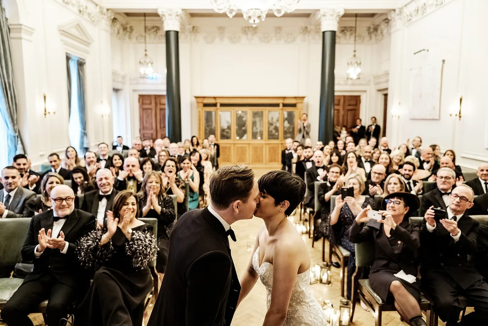 Jay and Spike&rsquo;s wedding ceremony in the Saloon at The Ned Hotel - 8