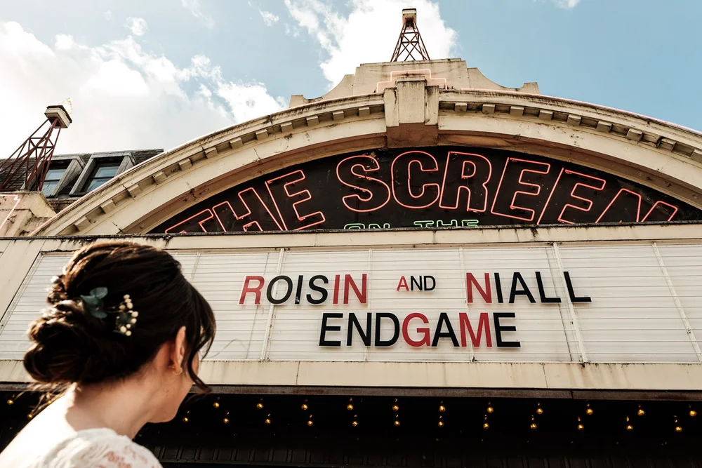 Roisin and Niall getting ready before their Screen on the Green wedding in Islington - 6