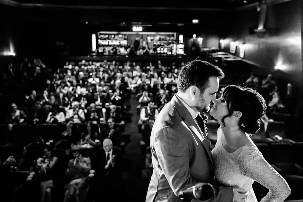 Roisin and Niall&rsquo;s wedding ceremony inside the Screen on the Green cinema, Islington - 7