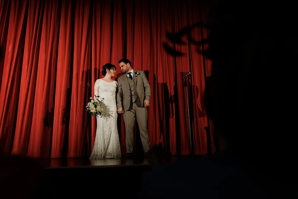 Roisin and Niall&rsquo;s wedding ceremony inside the Screen on the Green cinema, Islington - 8
