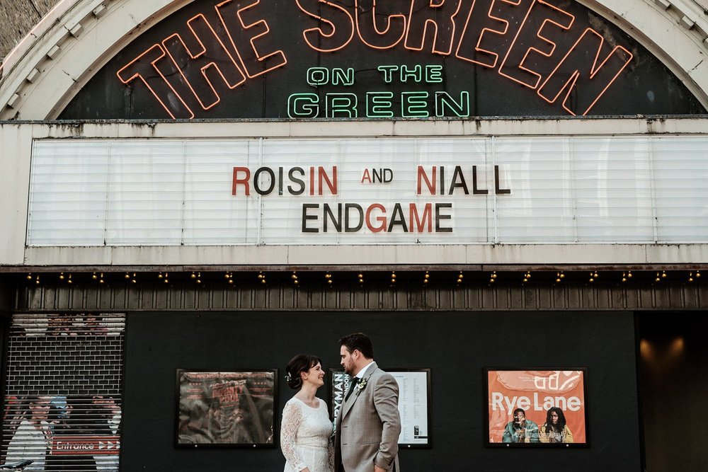 Roisin and Niall outside the Screen on the Green cinema on Upper Street, Islington - 1