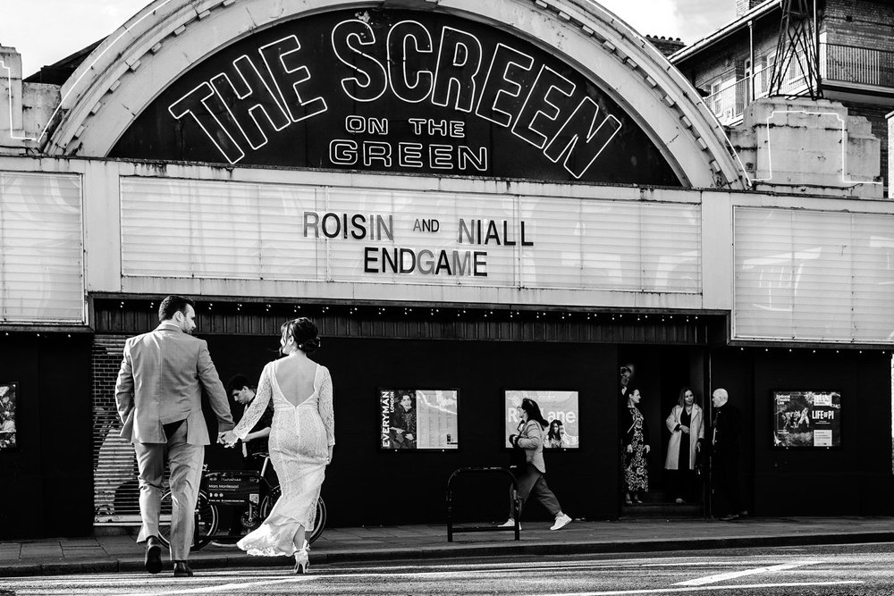 Roisin and Niall outside the Screen on the Green cinema on Upper Street, Islington - 2