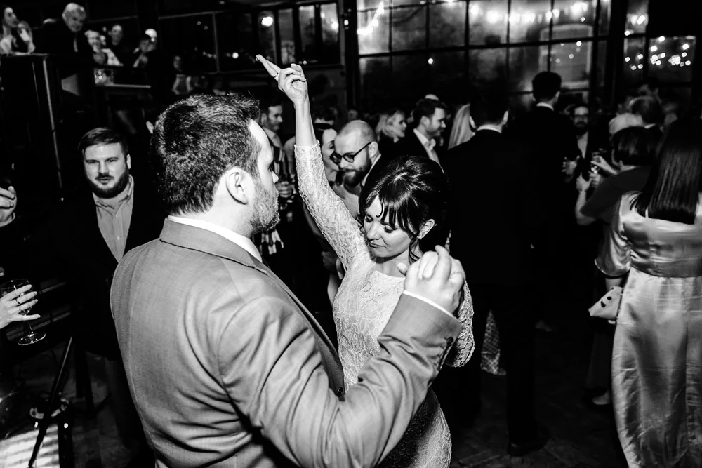 Dancing at Roisin and Niall&rsquo;s wedding reception at The Depot N7 in north London - 8