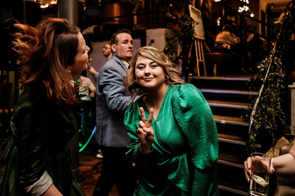 Dancing at Roisin and Niall&rsquo;s wedding reception at The Depot N7 in north London - 9