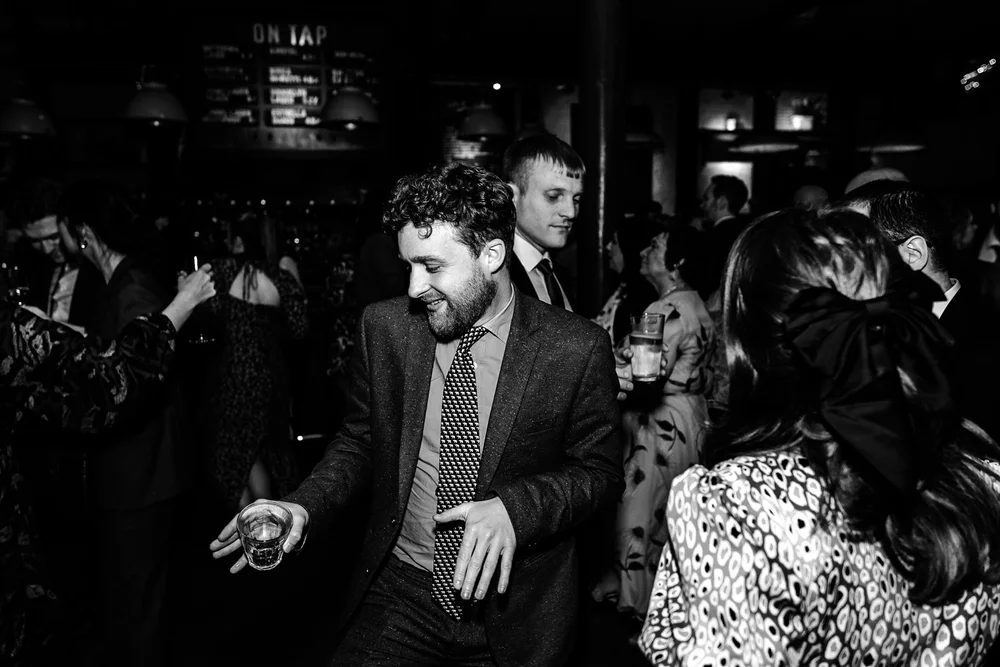Dancing at Roisin and Niall&rsquo;s wedding reception at The Depot N7 in north London - 13