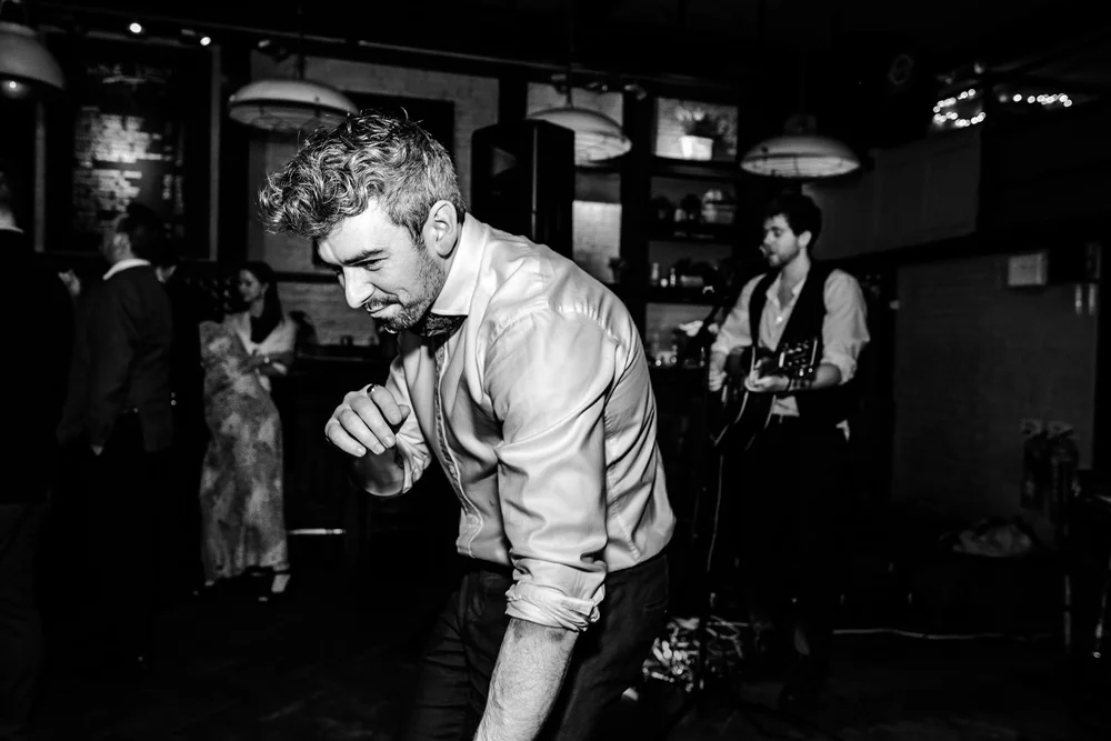 Dancing at Roisin and Niall&rsquo;s wedding reception at The Depot N7 in north London - 15