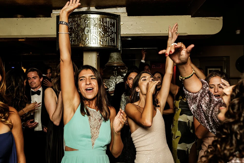 Dancing in the basement bar at Brunswick House after Sara and Chris&rsquo;s wedding - 1