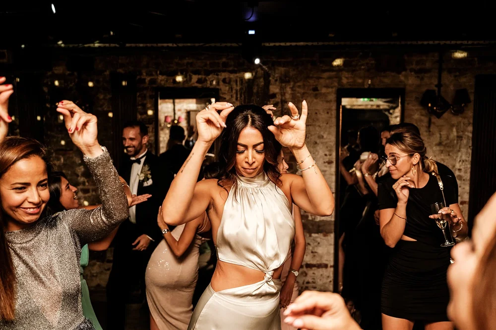 Dancing in the basement bar at Brunswick House after Sara and Chris&rsquo;s wedding - 4