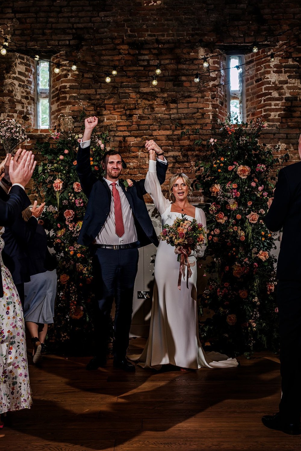 Wedding ceremony in the restored thatched barn at the Worstead Estate - 4