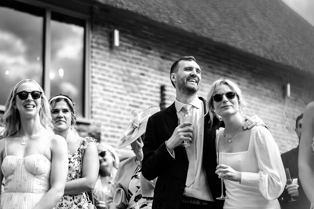 Wedding ceremony in the restored thatched barn at the Worstead Estate - 9