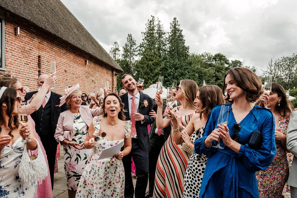 Wedding ceremony in the restored thatched barn at the Worstead Estate - 8