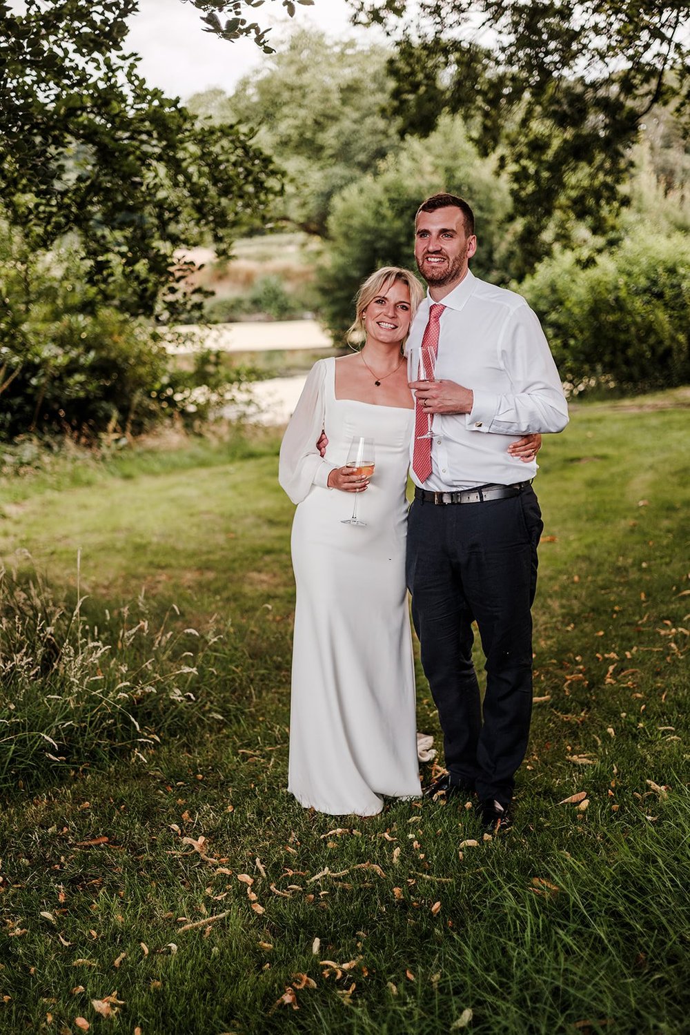 Lakeside couple portraits and wedding breakfast at the Worstead Estate - 8