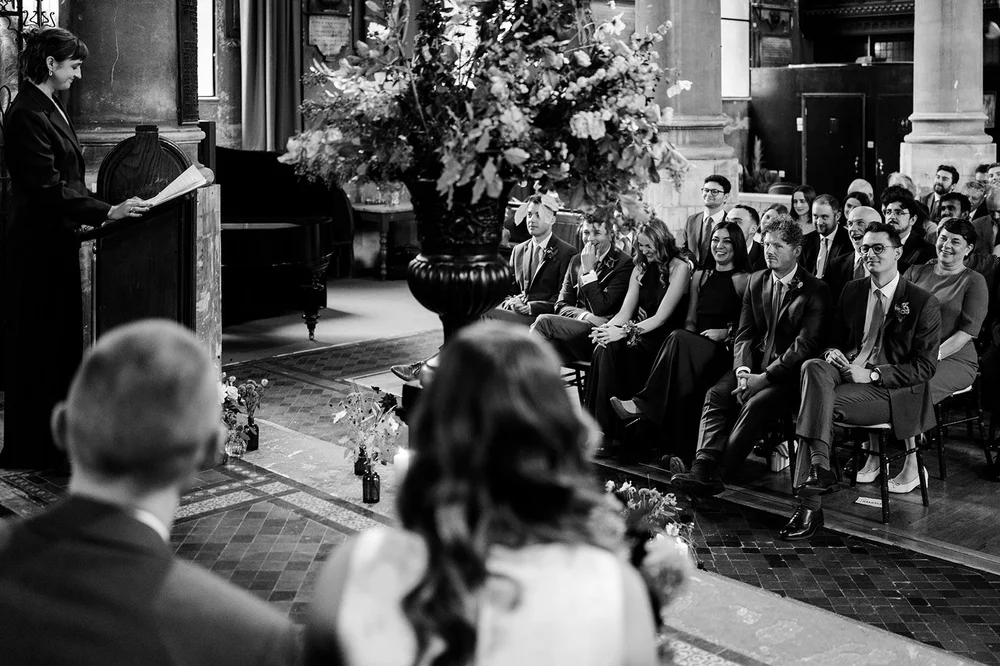 Sammy and Alex&rsquo;s ceremony in the main hall at The Mount Without, Bristol - 3