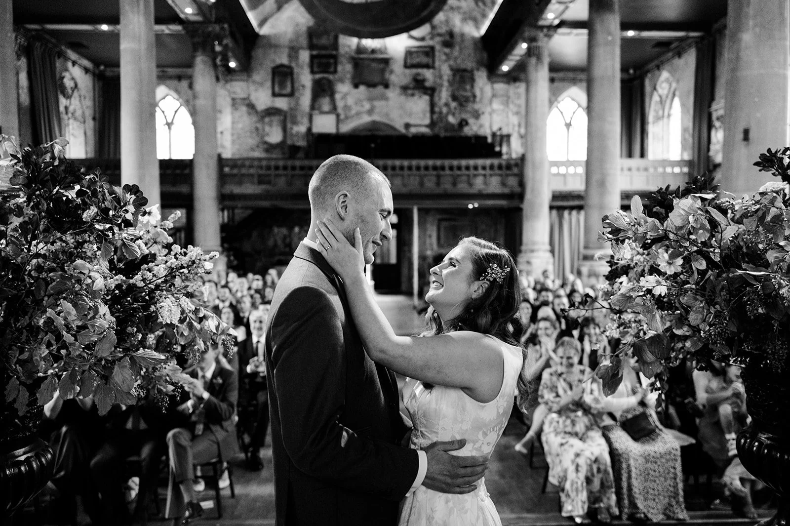 Sammy and Alex on their wedding day at The Mount Without in Bristol