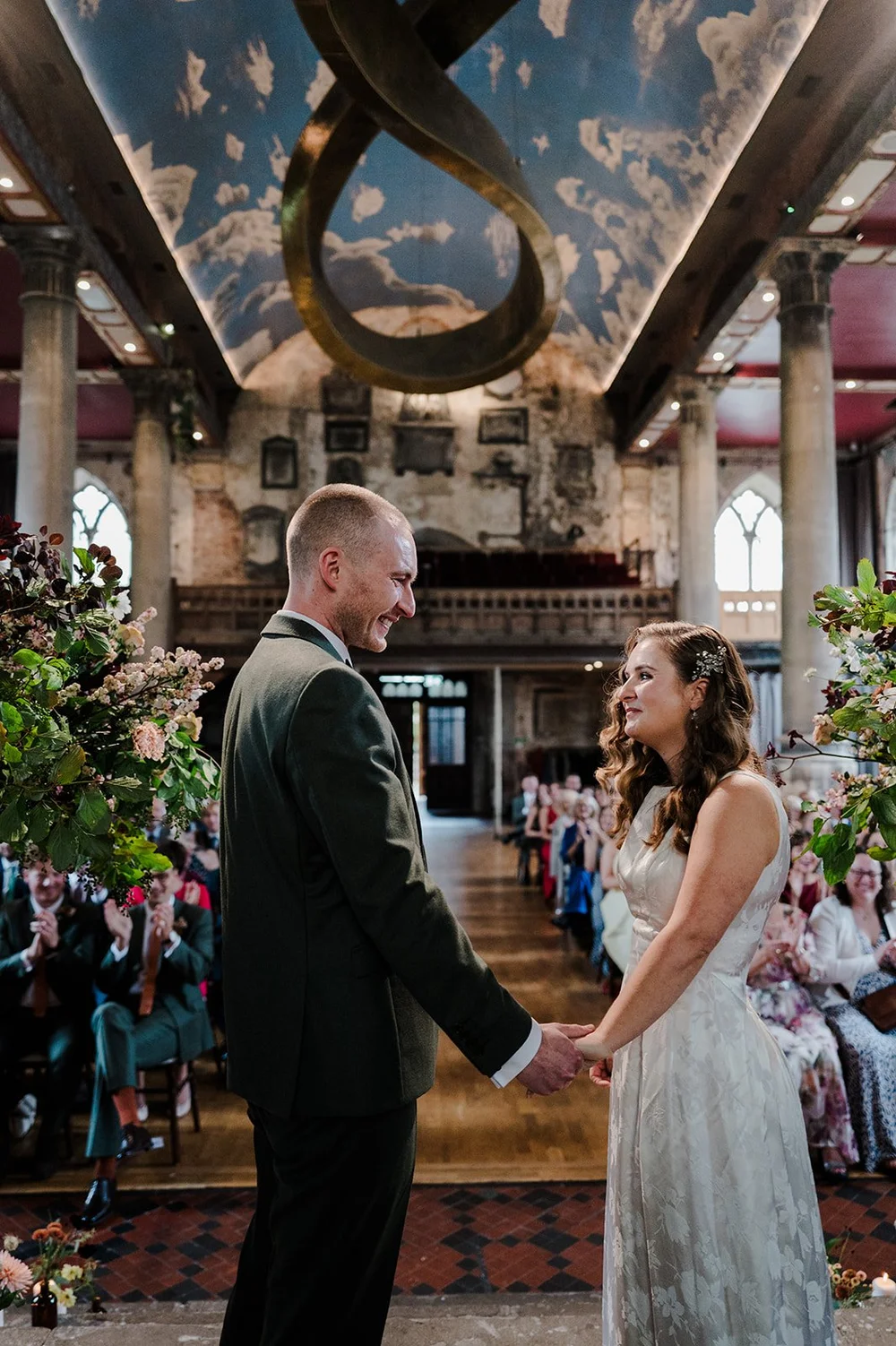 Sammy and Alex&rsquo;s ceremony in the main hall at The Mount Without, Bristol - 4