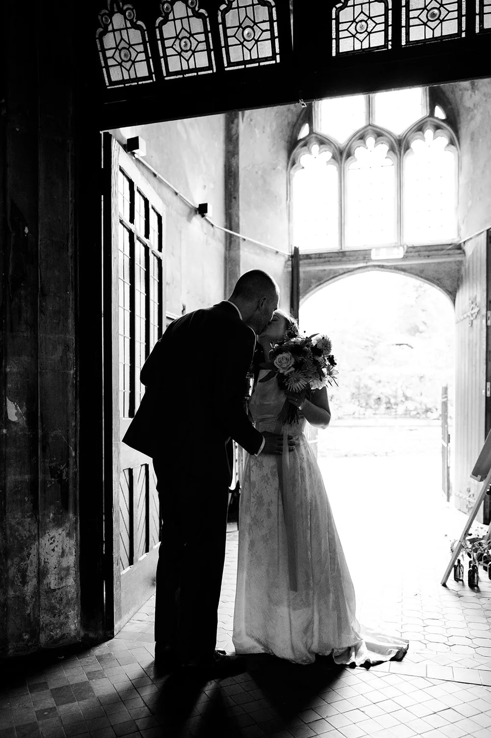 Sammy and Alex&rsquo;s ceremony in the main hall at The Mount Without, Bristol - 5