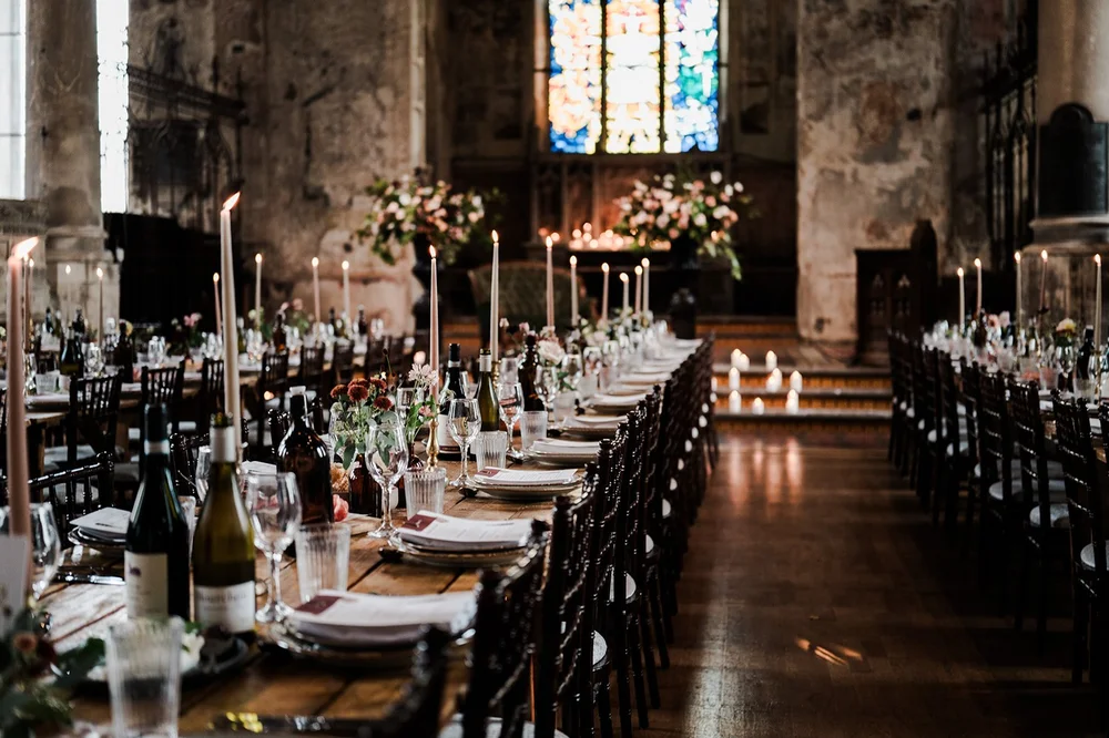 Guests in the vaulted crypt and walled garden at The Mount Without, Bristol - 3