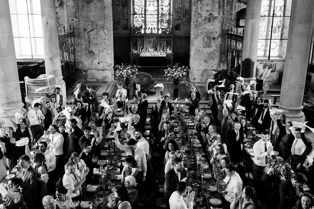 The wedding breakfast and speeches at The Mount Without, Bristol - 5