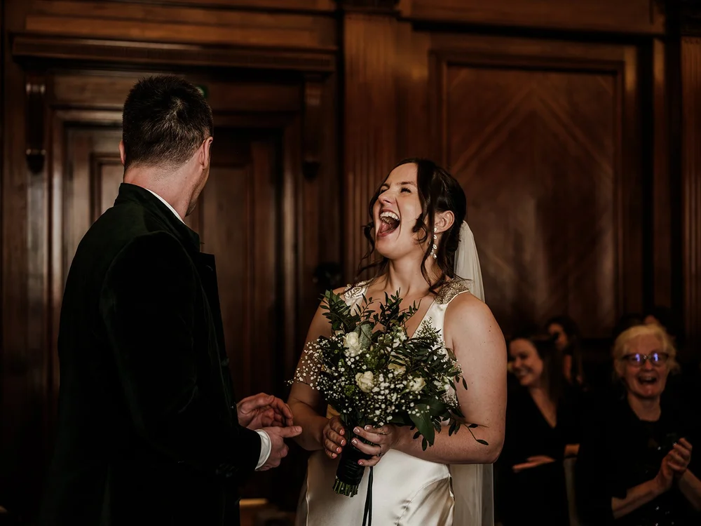 Wedding ceremony in the Westminster Room at Old Marylebone Town Hall - 9