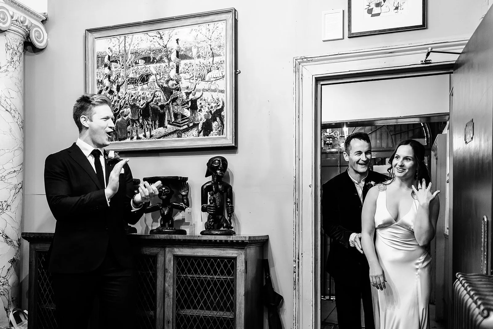 Documentary moment at the Brunswick House wedding in London
