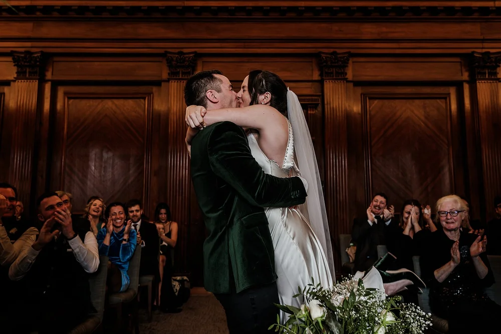 Wedding ceremony in the Westminster Room at Old Marylebone Town Hall - 6