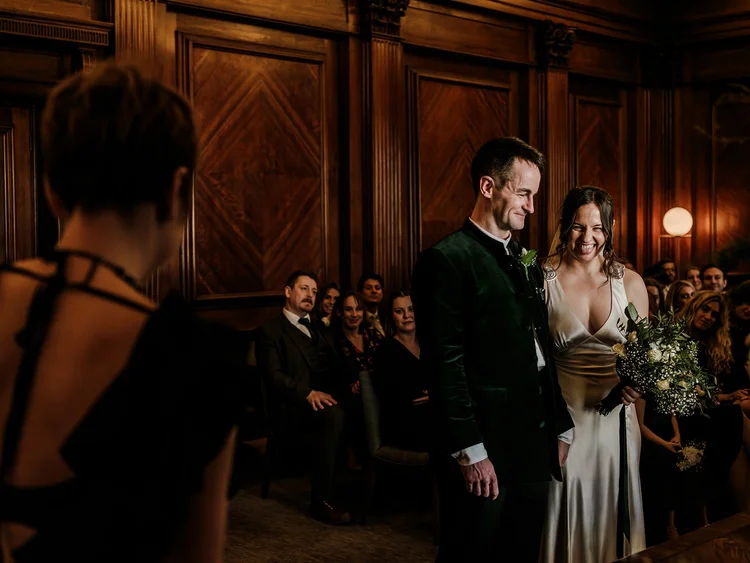 Lizzie and James wedding at Old Marylebone Town Hall, London