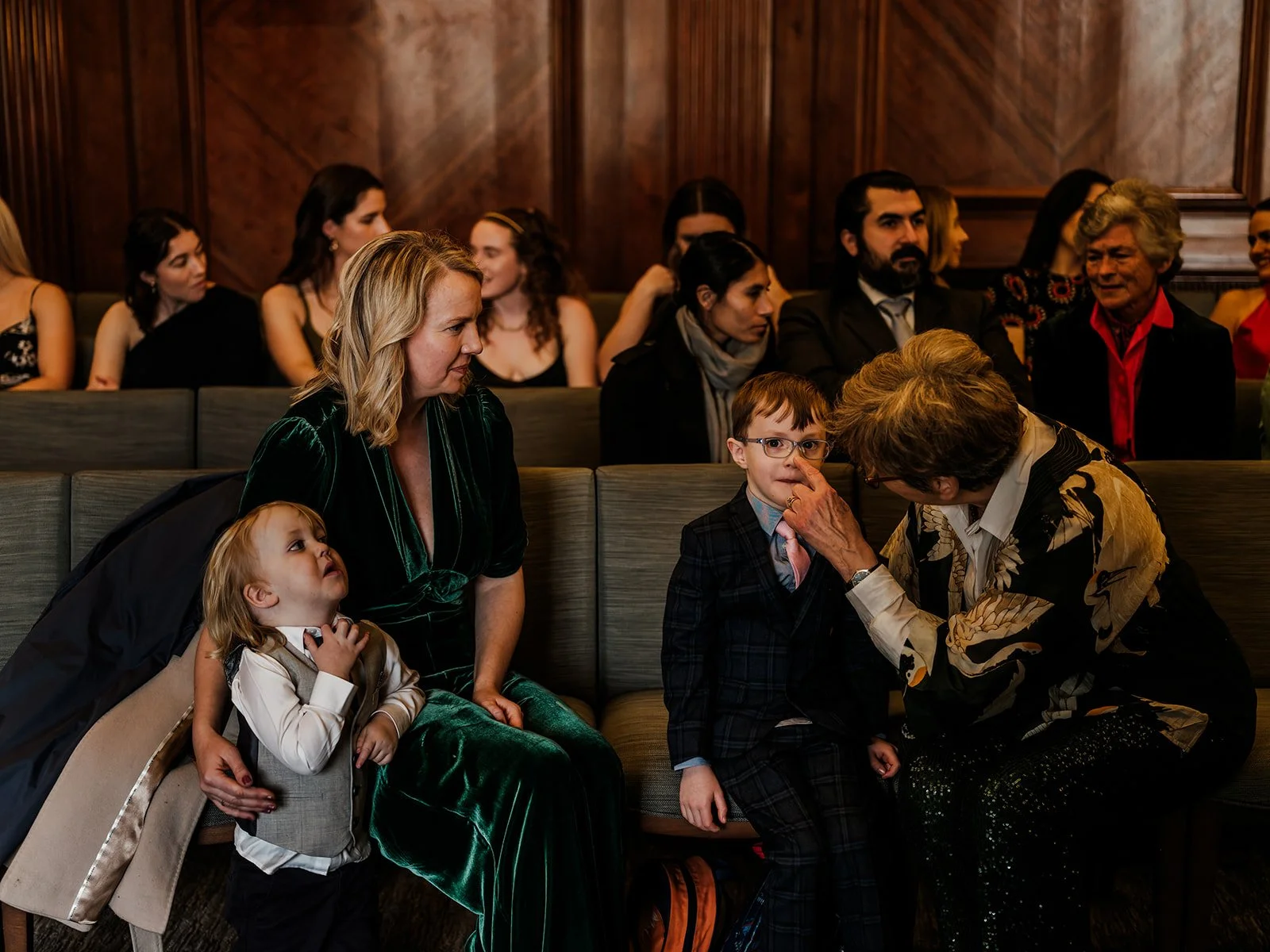 The ceremony begins at Old Marylebone Town Hall in London