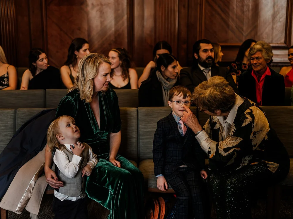 Wedding ceremony in the Westminster Room at Old Marylebone Town Hall - 1