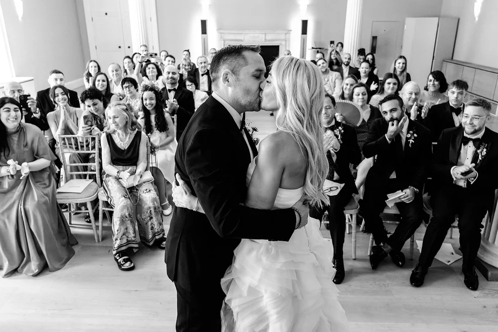 Kate and Brendan exchanging vows at RSA House London