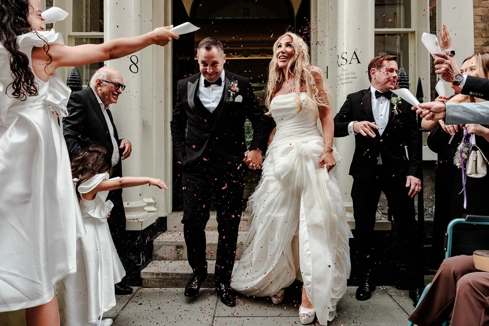 Kate and Brendan after their RSA House wedding ceremony