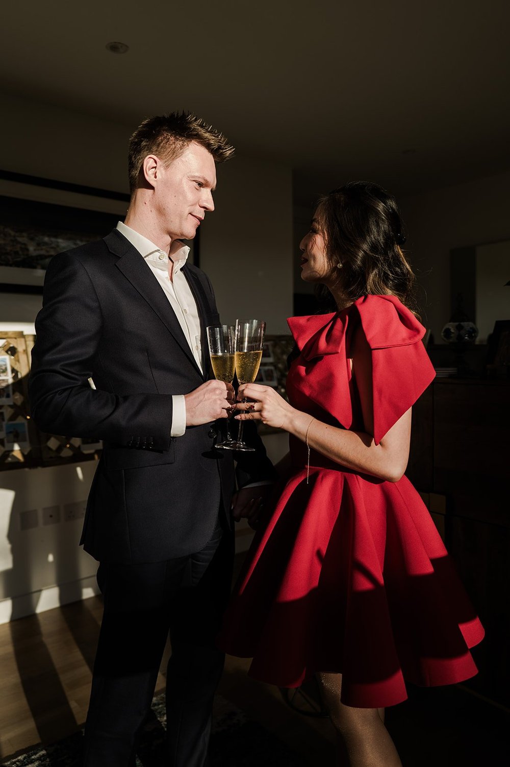 A quiet private proposal photographed at a distance