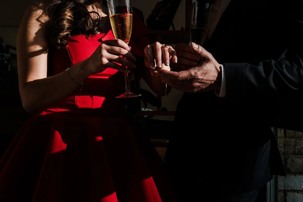 The moment of a quiet private proposal