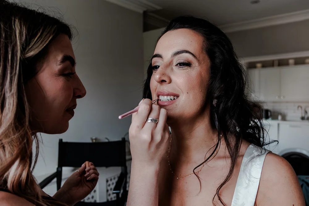 Olivia getting ready at an Airbnb in Clifton before her Mount Without wedding - 8
