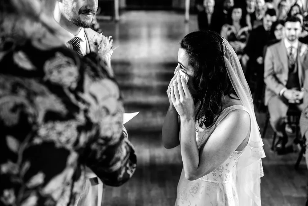 Olivia and Sam&rsquo;s wedding ceremony in the main hall at The Mount Without, Bristol - 8