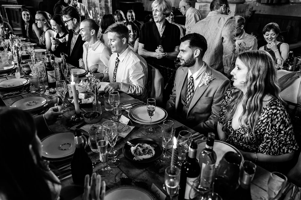The wedding breakfast and speeches at The Mount Without, Bristol - 4