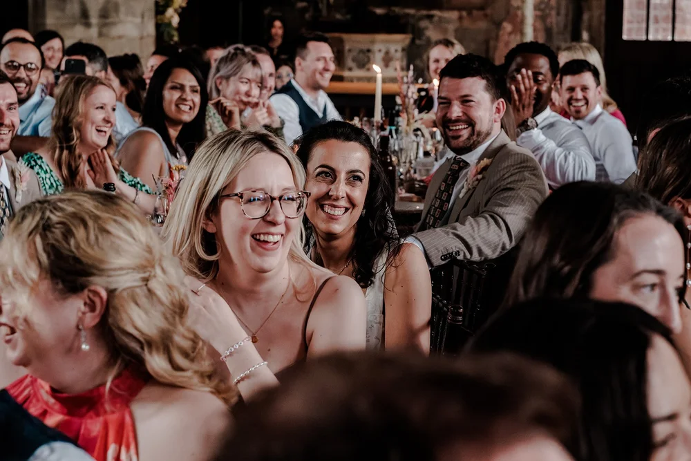 The wedding breakfast and speeches at The Mount Without, Bristol - 9