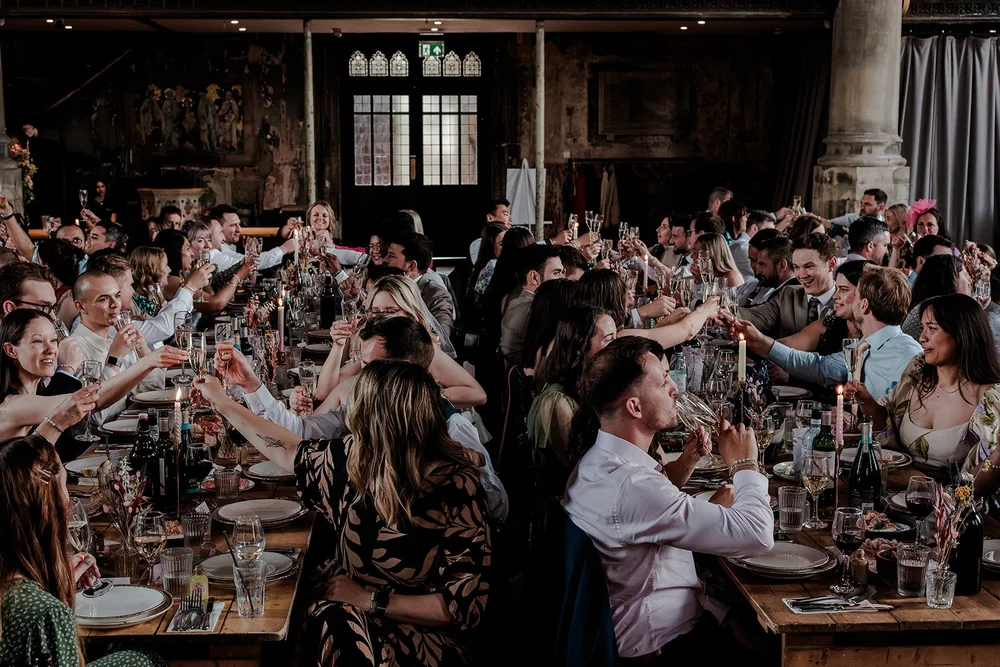 The wedding breakfast and speeches at The Mount Without, Bristol - 10