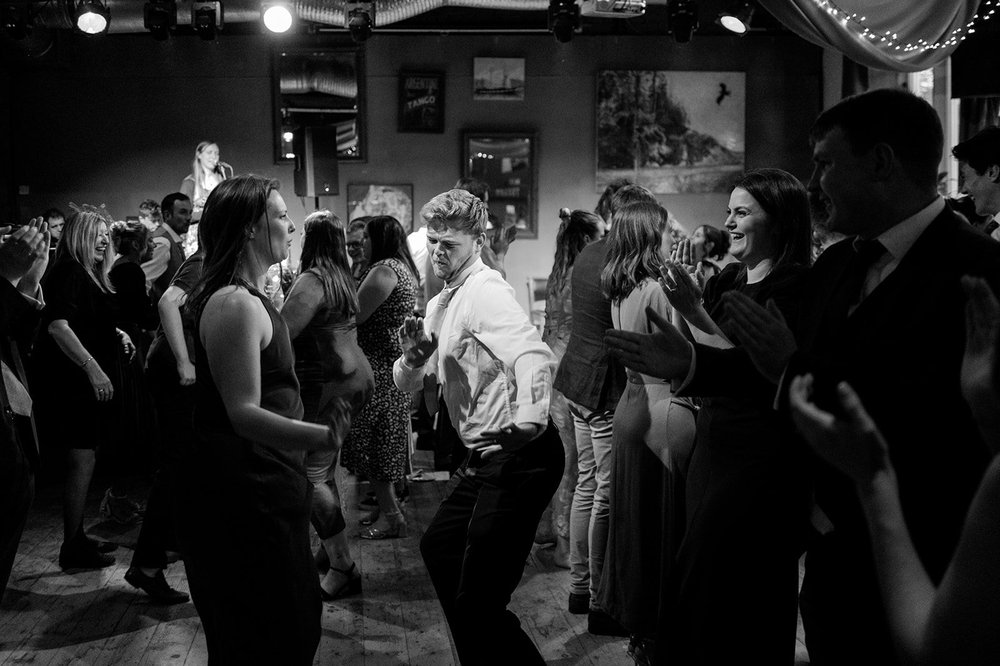 Guests dancing the ceilidh at the Southbank Club, Bedminster