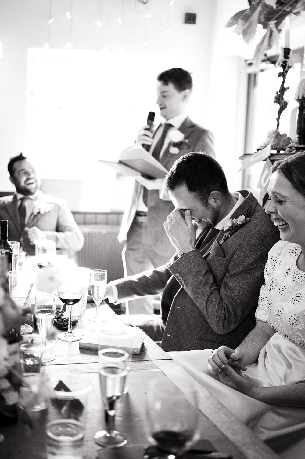 Guests listening to the speeches at the Alma Tavern, Clifton