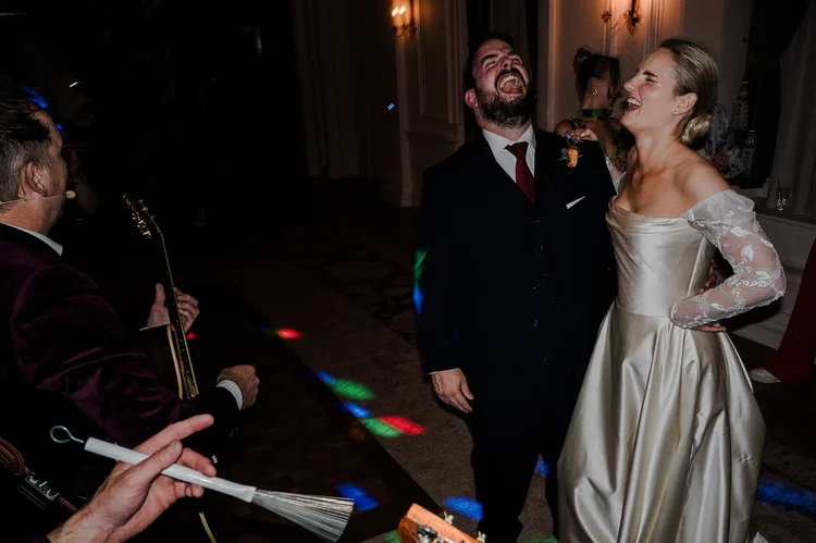 Sparklers and confetti cannons on the dance floor at The Ned Hotel