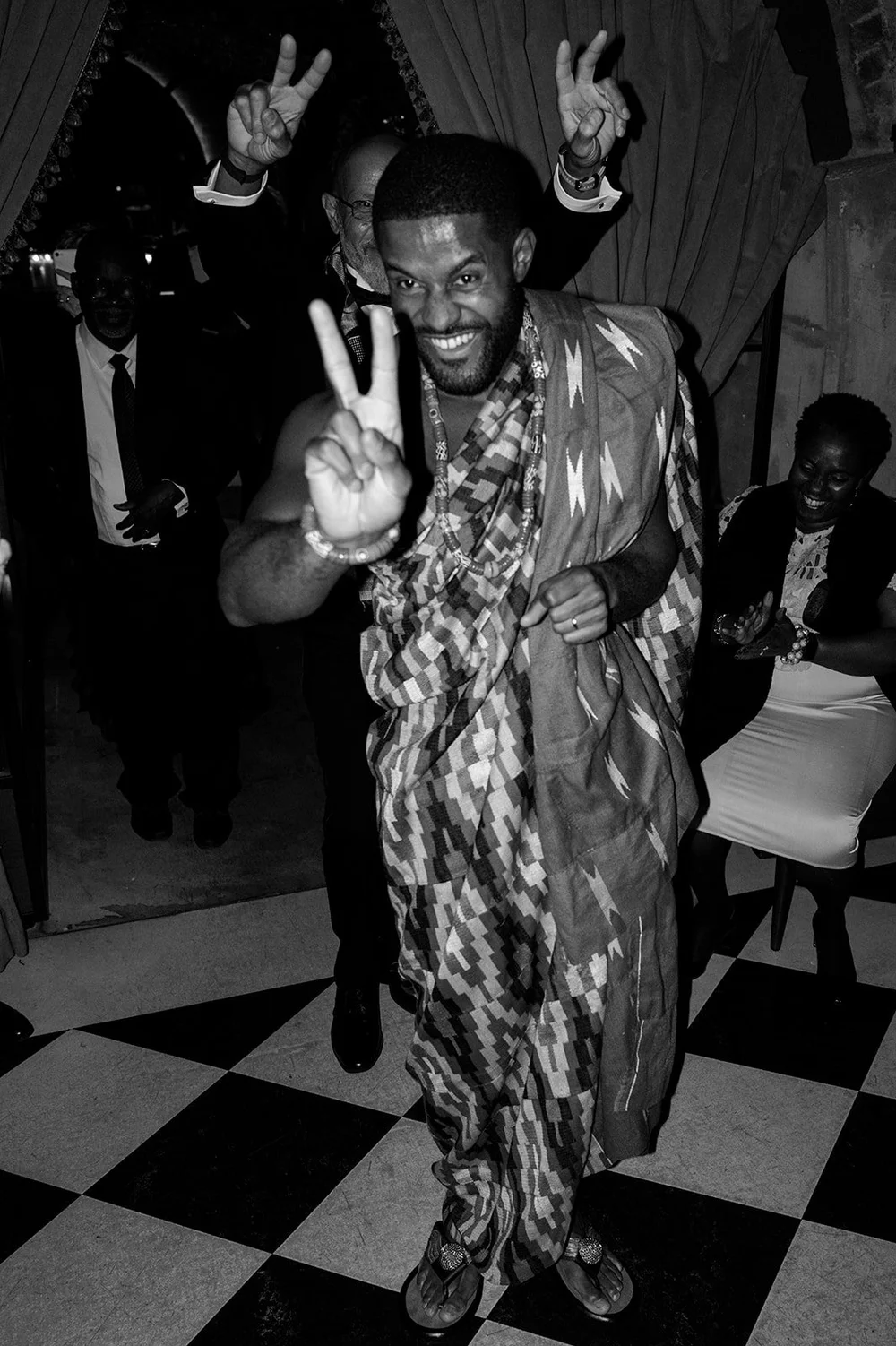 Black and white photograph of guests dancing at The Libertine