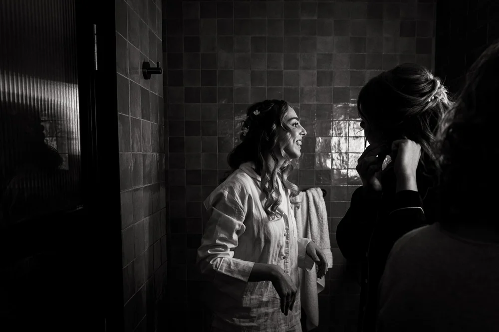 Bride getting ready on the morning of her wedding, documentary photography by Oliver Holder