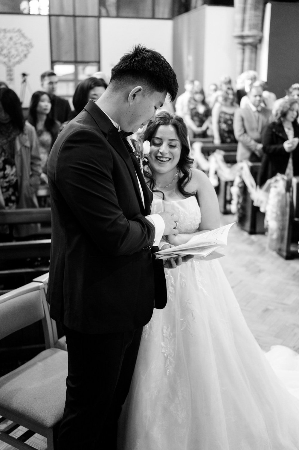 Church wedding ceremony in Liverpool before the reception at Calderstones Mansion House - 3