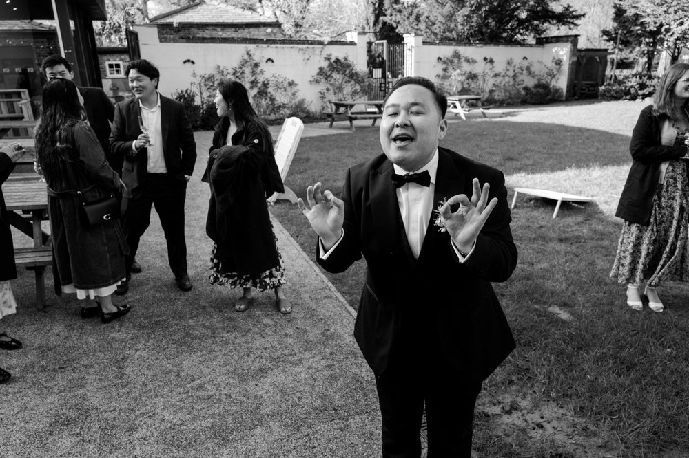 Black tie wedding celebration at Calderstones Mansion House, Liverpool - 1