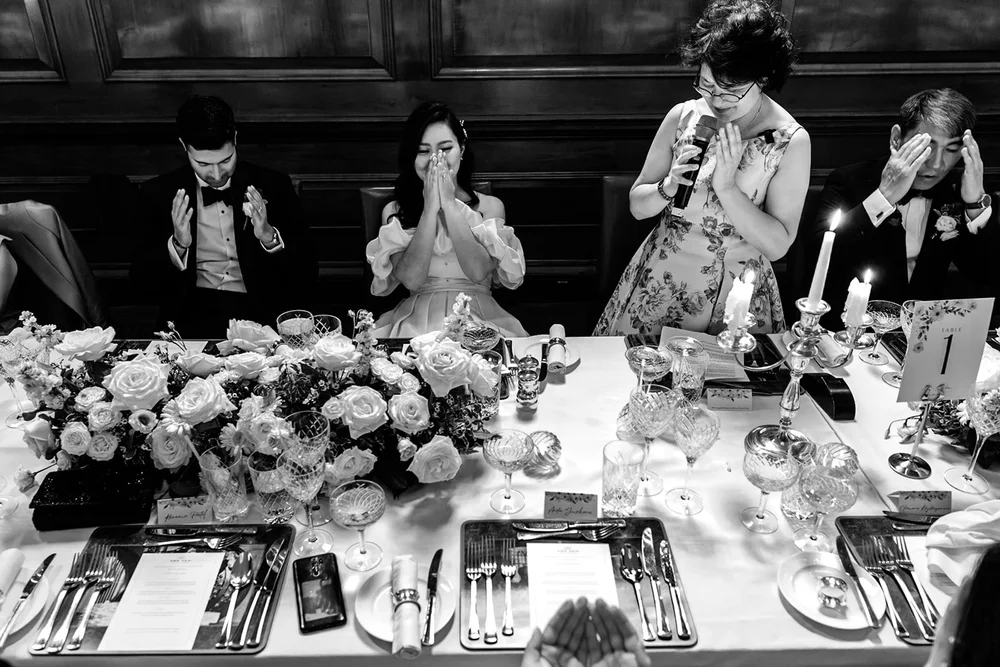 The top table applauding during the speeches
