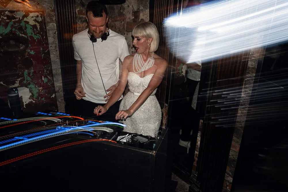 Dancing in the cellar at Brunswick House during the evening DJ set